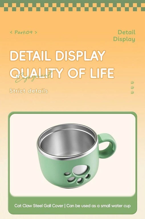 Bình giữ nhiệt chân mèo inox 316 OYATTON 1000ml - O52