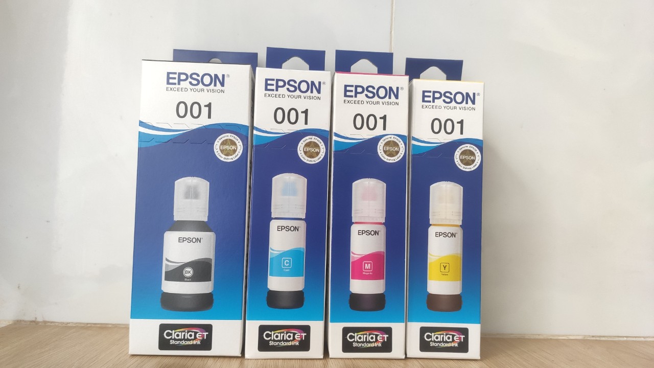 Mực In Phun Màu Epson 001 Màu Đen (C13T03Y100) - Hàng Chính Hãng