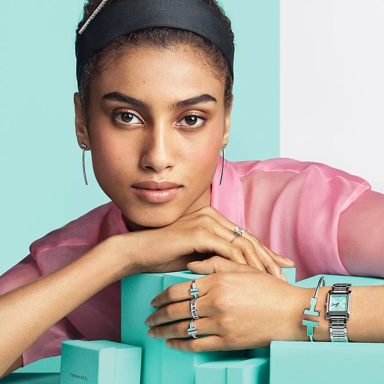 Tiffany T Diamond and Turquoise Wire Ring