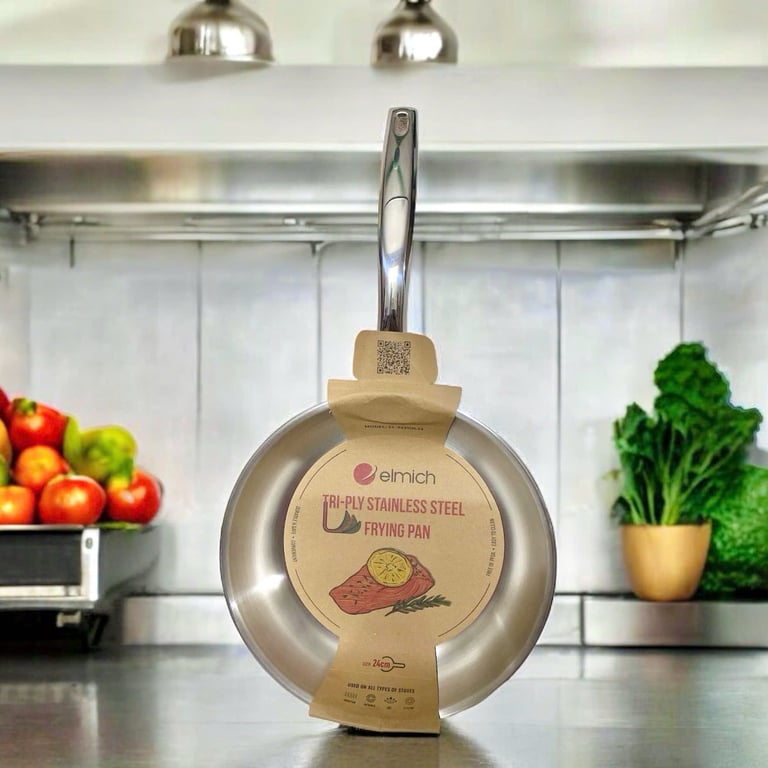 CHẢO INOX TRI-PLY ELMICH 24 26CM