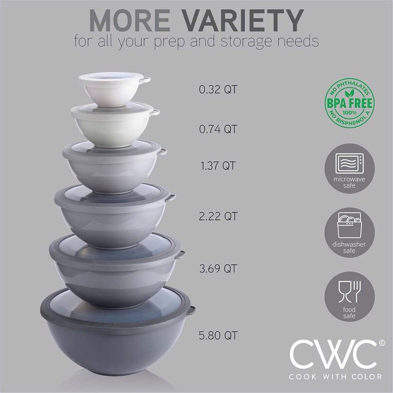 SET 6 BÁT NHỰA COOK WITH COLOR TPR DÙNG ĐƯỢC LÒ VI SÓNG