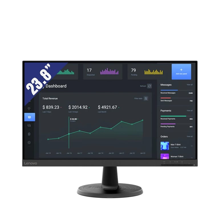 Màn Hình Máy Tính Lenovo D24-40 (1920 x 1080/VA/75Hz/4 ms/FreeSync)