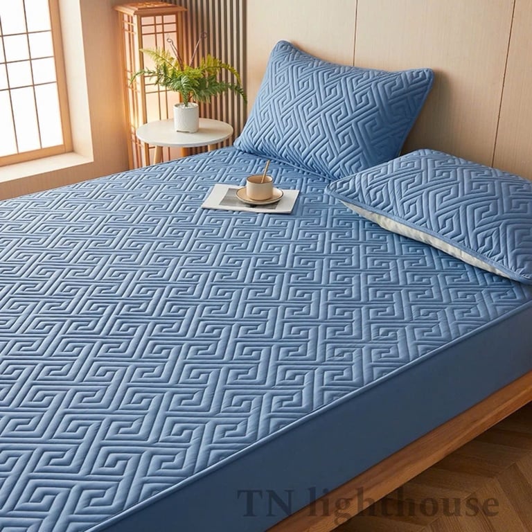 MCC30 Set Ga và 2 Gối Phi Lụa Bóng Nhiều Màu Sang Trọng Trần Bông Cao Cấp