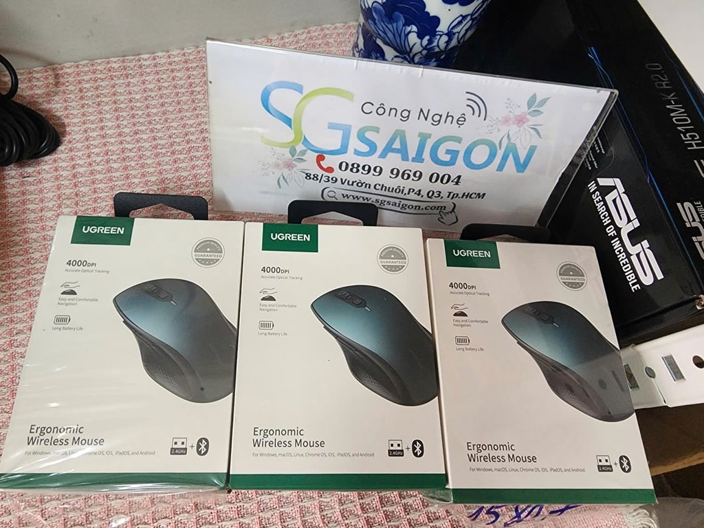 Chuột Ugreen Công Thái Học - MU101 15807 Màu Xanh Lam