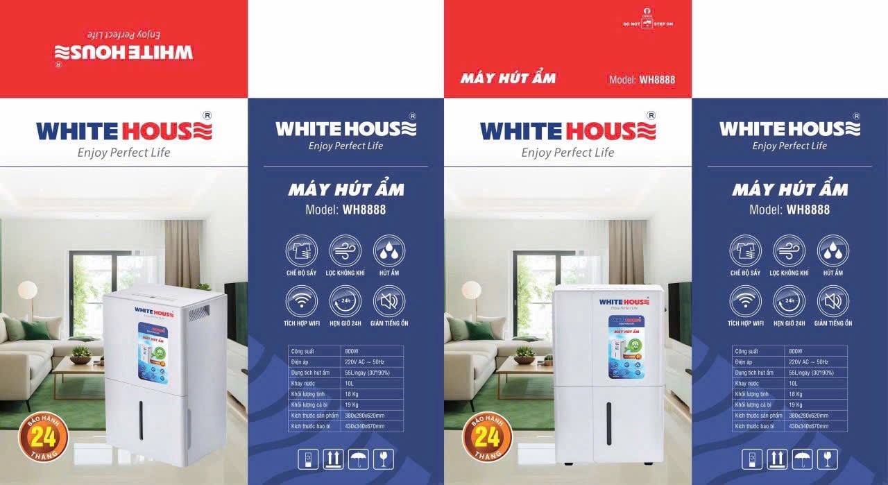 WH8888 - MÁY HÚT ẨM VÀ LỌC KHÔNG KHÍ WHITEHOUSE 800W