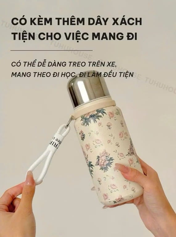 BÌNH GIỮ NHIỆT HOA NHÍ 600ML