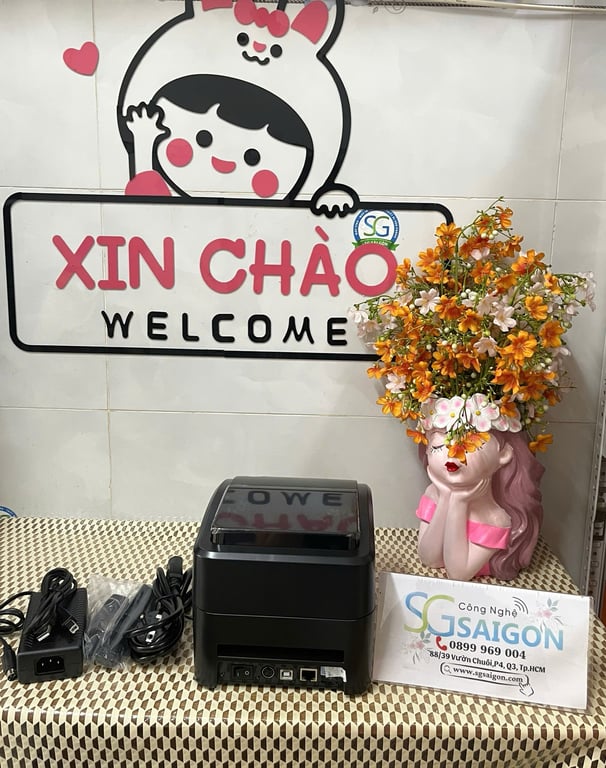 Máy in tem mã vạch Xprinter XP-420B (cổng USB+Lan)