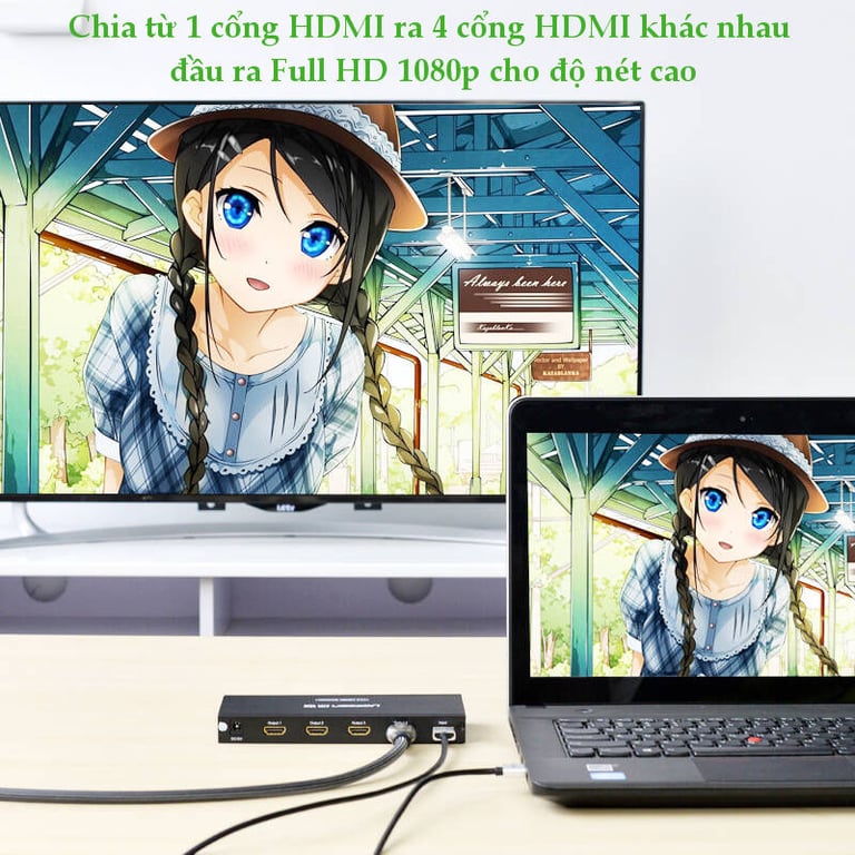 Bộ Chia Cổng HDMI 1 ra 4 Hỗ Trợ full HD, 4K*2K@30Hz Chính Hãng Ugreen 40202