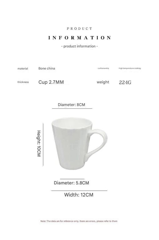 Hộp 4 cốc sứ xương cao cấp - CKM195