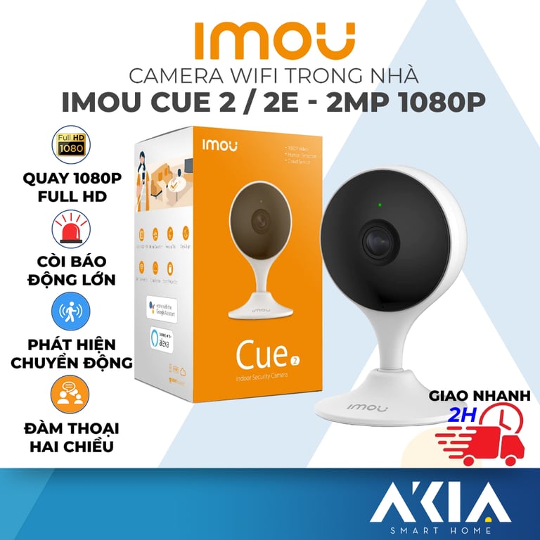 Camera Wifi IMOU Cue 2 / Cue 2E, Độ Phân Giải 2MP Full HD 1080p, Góc Rộng 108°