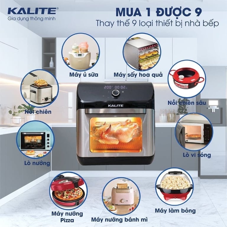 NỒI CHIÊN ĐỜI MỚI - ƯU ĐÃI SIÊU HỜI - KALITE 1200 12L