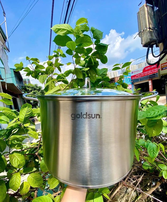 NỒI LUỘC GÀ GOLDSUN 15L (SIZE 30) INOX 3 ĐÁY
