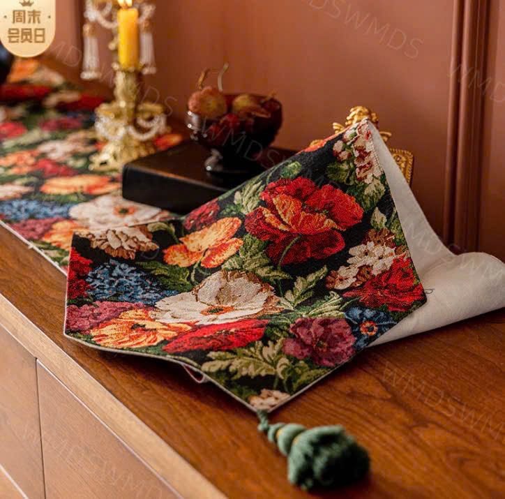 Khăn trải bàn, tủ Vintage 220x 30cm