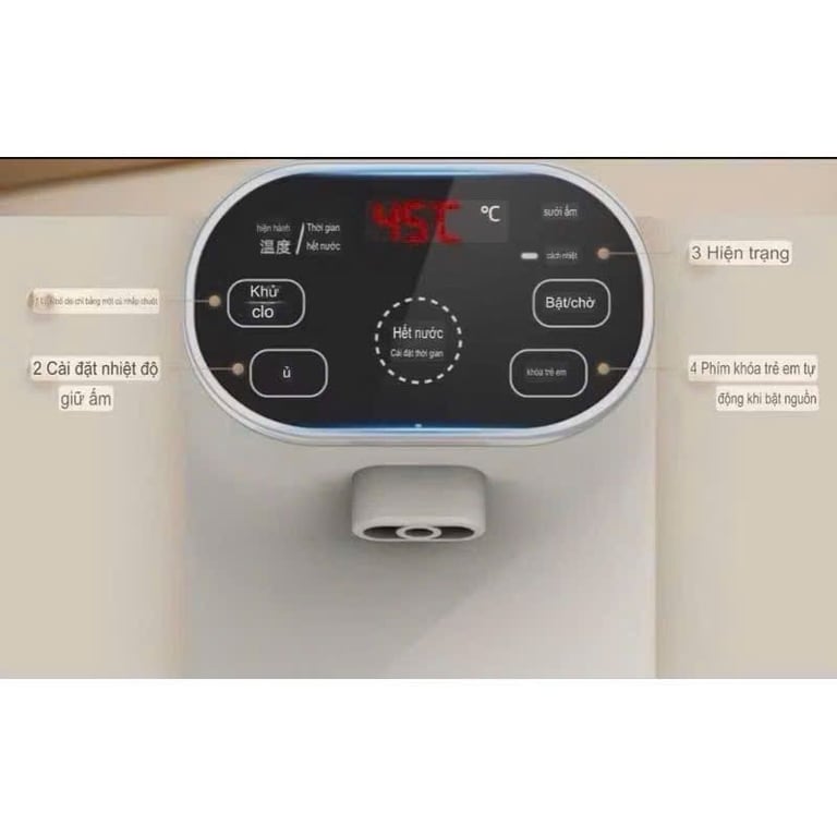 Bình đun nước khử clo, giữ nhiệt giữ ấm suốt cả ngày hãng ZEMKON.