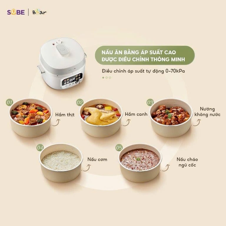nồi áp suất Bear 4L SB-AS40W