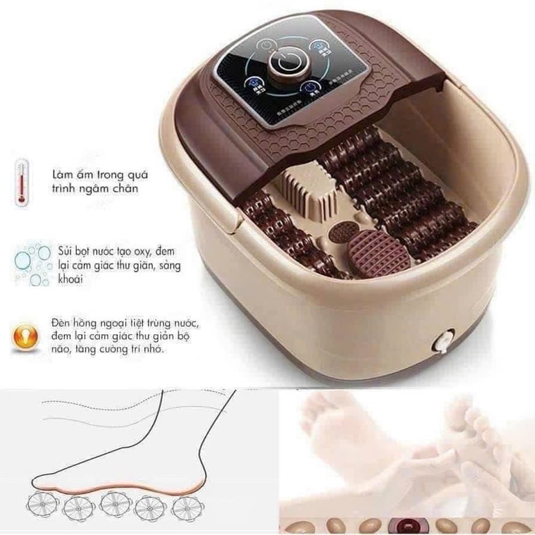 CHẬU NGÂM CHÂN MASSAGE CẮM ĐIỆN.