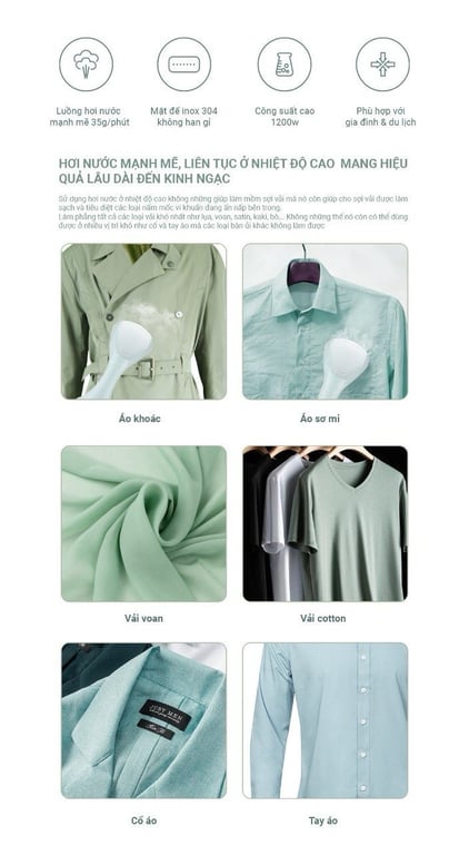 Bàn là hơi nước cầm tay Kalpen HSK-3801