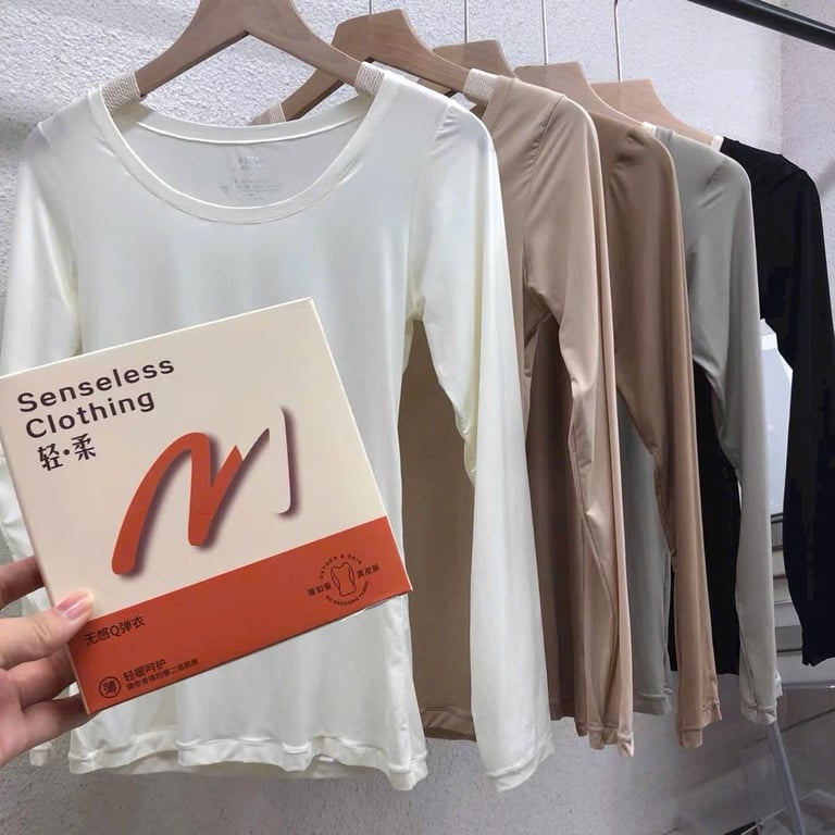 Áo Giữ Nhiệt Nữ Chất Liệu Sợi Chuyển Nhiệt Siêu Mỏng Giữ Ấm