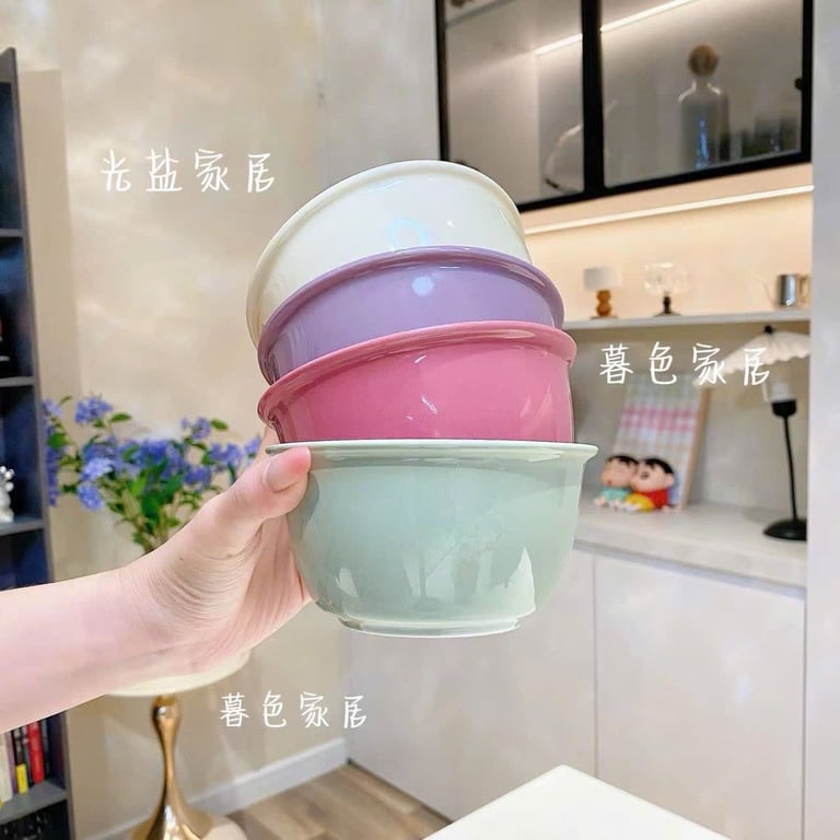 SET 4 BÁT + 4 THÌA SỨ MIX MÀU SIÊU XINH