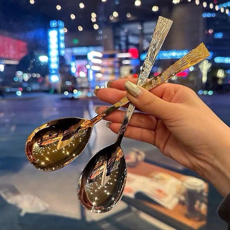 Set 2 Thìa inox Melody 20cm siêu sang RK758