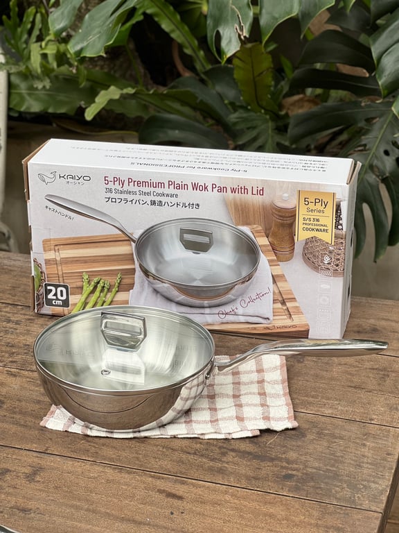 CHẢO ĐÚC INOX 316 NGUYÊN KHỐI 5-PLY KAIYO