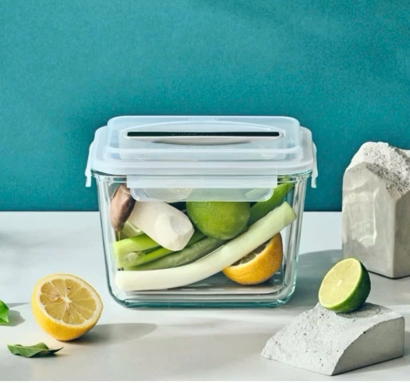 HỘP THỦY TINH CÓ TAY CẦM GLASSLOCK 3700ml MHRB370 của Hàn Quốc dung tích lớn