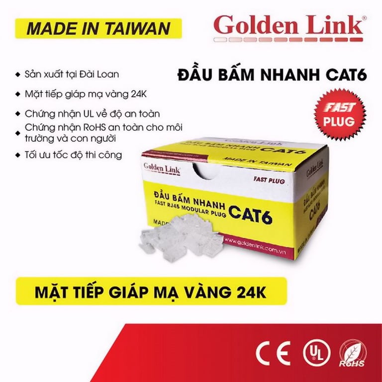 Đầu Bấm Mạng Nhanh CAT6 TAIWAN - GL-20056
