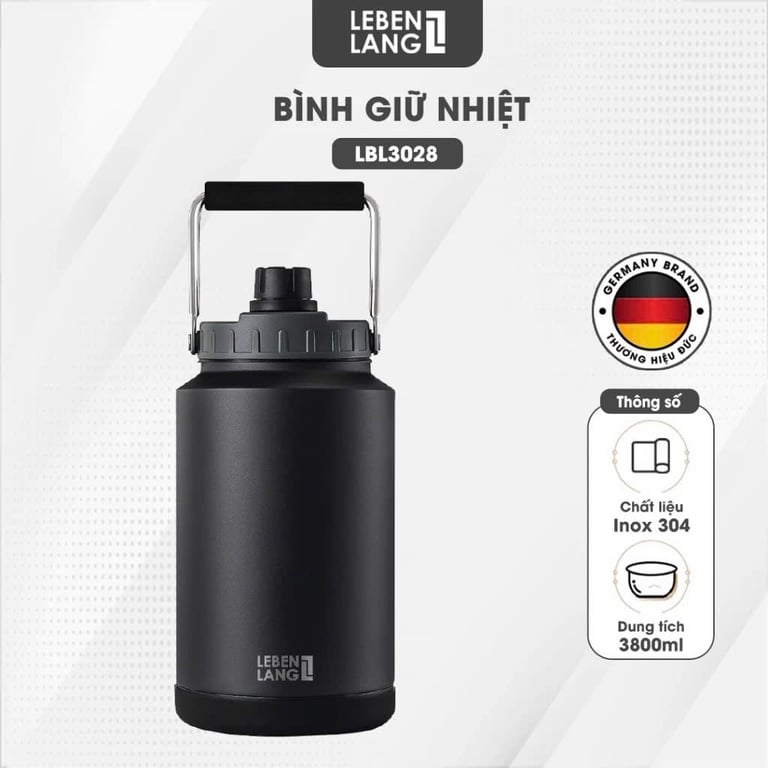 BÌNH GIỮ NHIỆT SIÊU DUNG TÍCH LEBENLANG LBL3028 – 3.8L