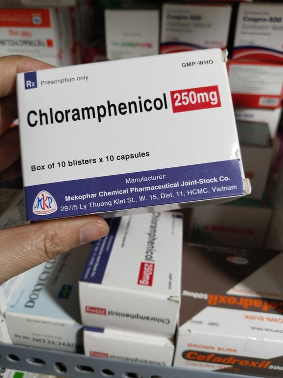 Cloramphenicol 250 meko h/100v