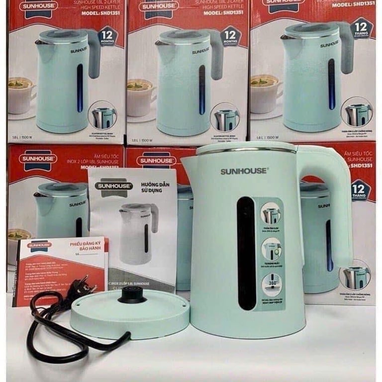 Ấm đun siêu tốc S.unhouse 1.8lit 2 Lớp SHD1351