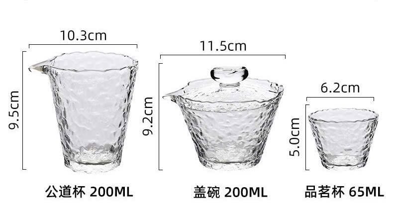 Bộ Ấm Chén Pha Trà Bằng Thuỷ Tinh Chịu Nhiệt Cao Cấp - Bộ Chén Khải 8 Món