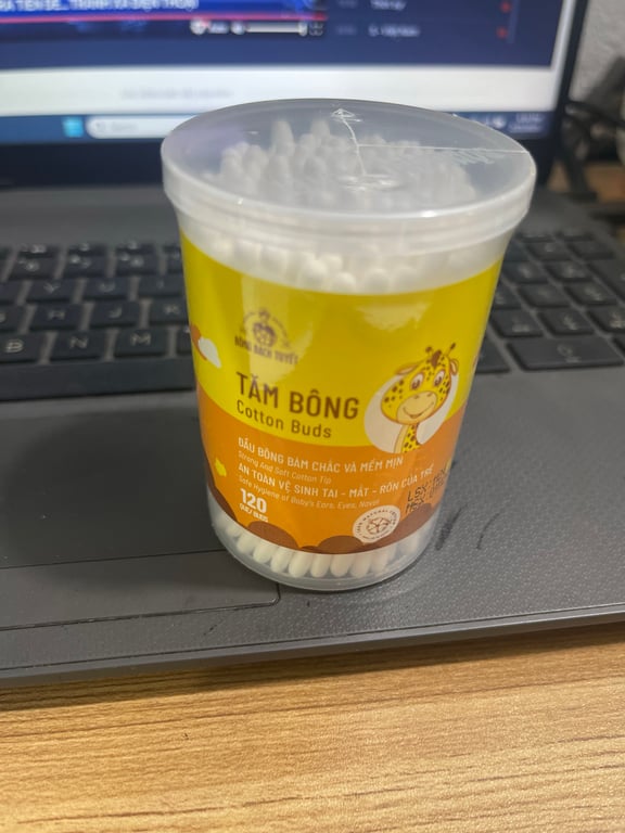 Tăm bông  bạch tuyết  trẻ em hũ