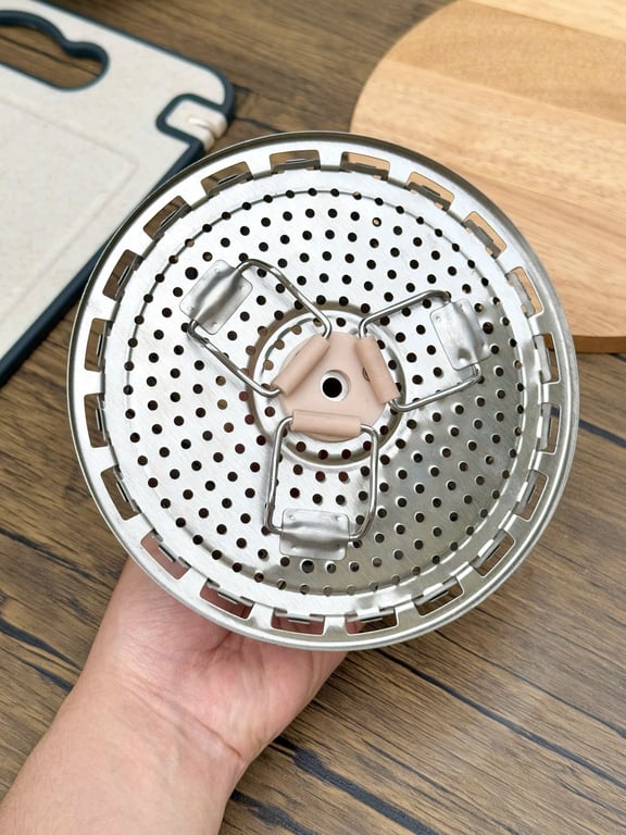 Vỉ Hấp Inox 304 Có Tay Cầm Chống Nóng Mở Rộng Mirai