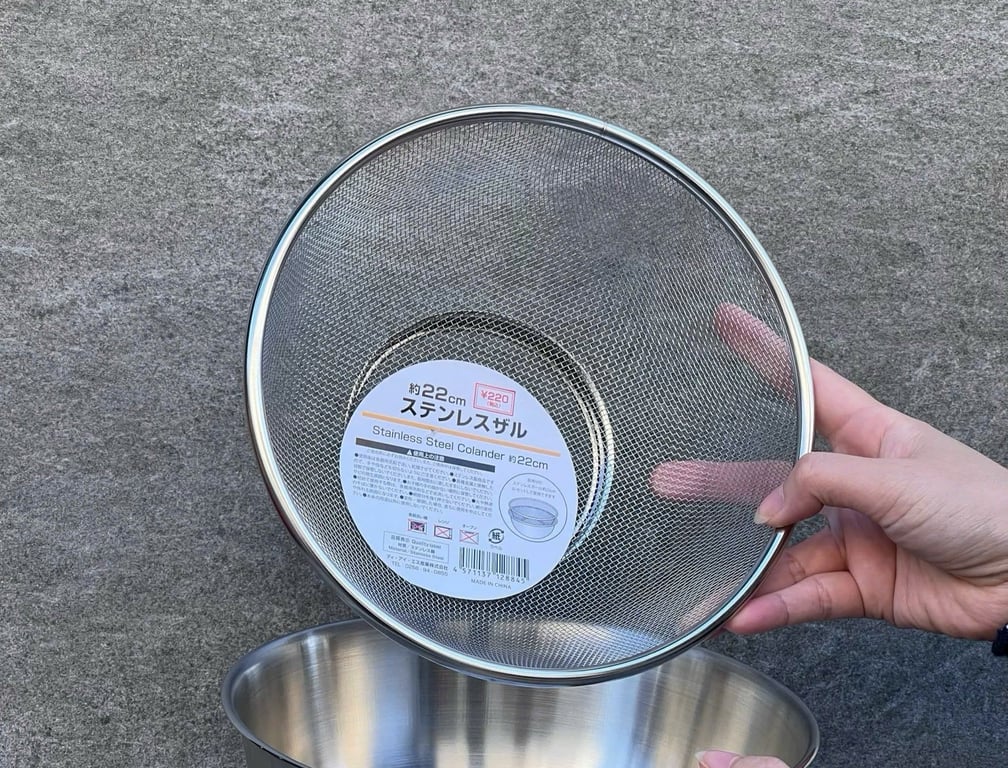 KBN64 - Rổ inox 22cm hàng nội địa Nhật