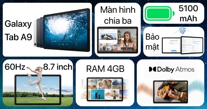 Máy Tính Bảng Samsung Tab A9 Wifi (4GB/64GB) - X110