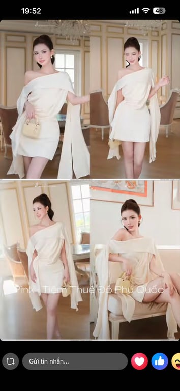 Váy lụa ngắn