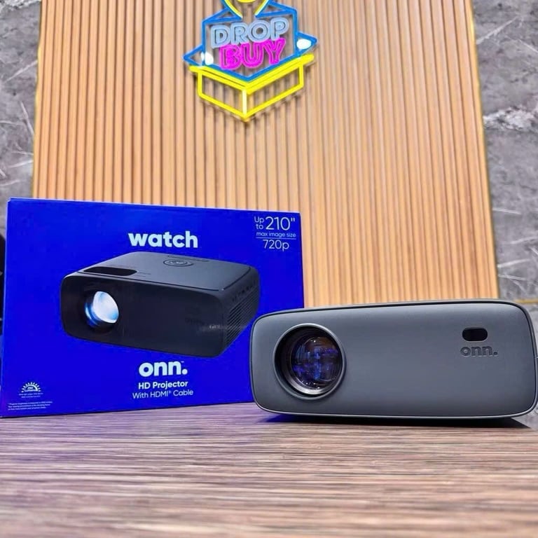 Máy chiếu hãng Onn (Walmart Mỹ ), chiếu tối đa 210 inch, độ phân giải 720p
