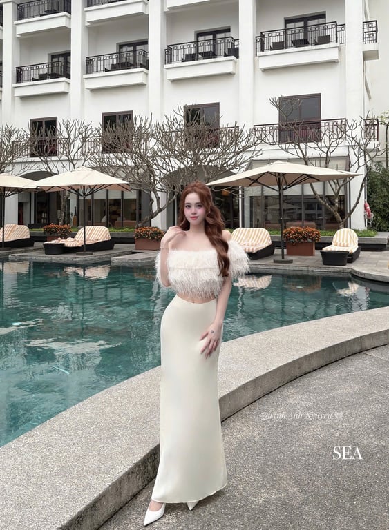 Set áo lông cv lụa