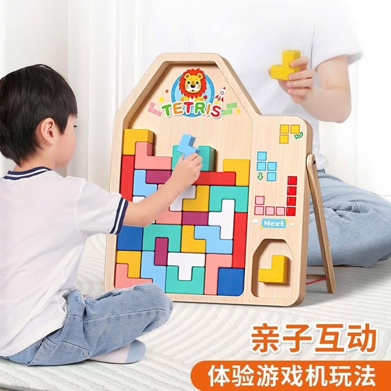 Bộ đồ chơi xếp hình gỗ TETRIS giúp bé phát triển tư duy não bộ