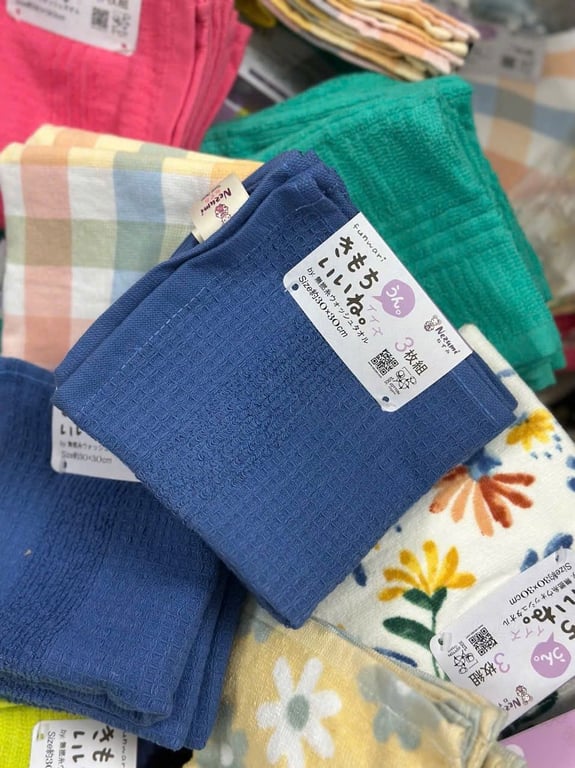 SET 3 KHĂN MẶT COTTON ORGANIC NEZUMI NHẬT 30x30CM