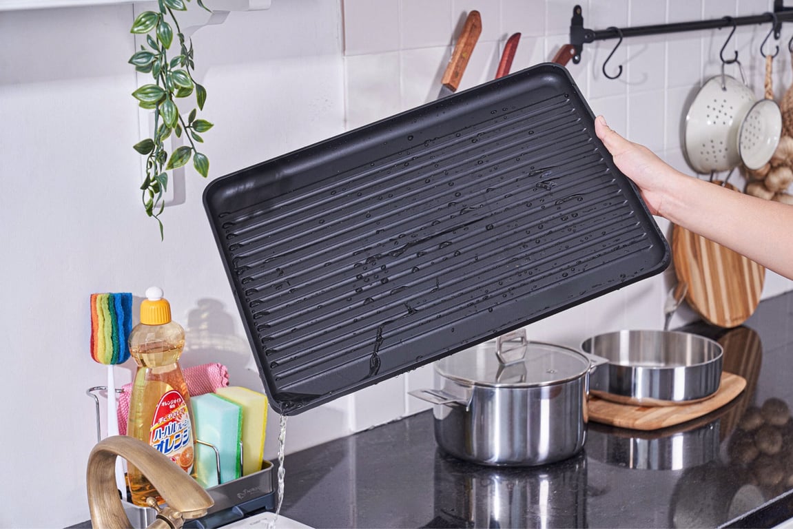 Giá đựng chén bát 1 tầng có khay hứng Kaiyo