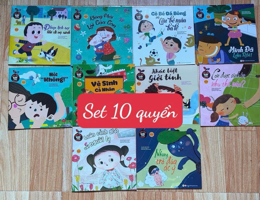 bộ 10q sách Giáo Dục Giới Tính cho trẻ 3–9 tuổi