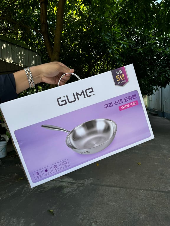 Chảo sâu lòng 5 lớp liền khối GumeKorea size 28