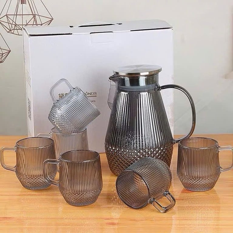 BÌNH VÂN SỌC KIM CƯƠNG 1800ml + 6 CỐC VÂN SỌC KIM CƯƠNG 270ml