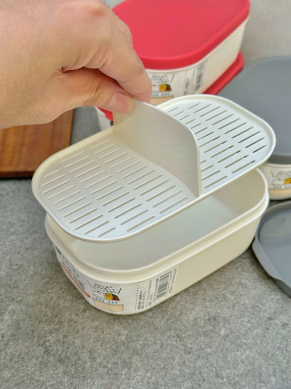 Set 4 Hộp đựng thực phẩm 2 lớp, chia 2 ngăn NAKAYA❤️