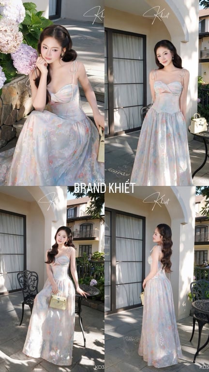 Đầm 2 dây brand Khiết