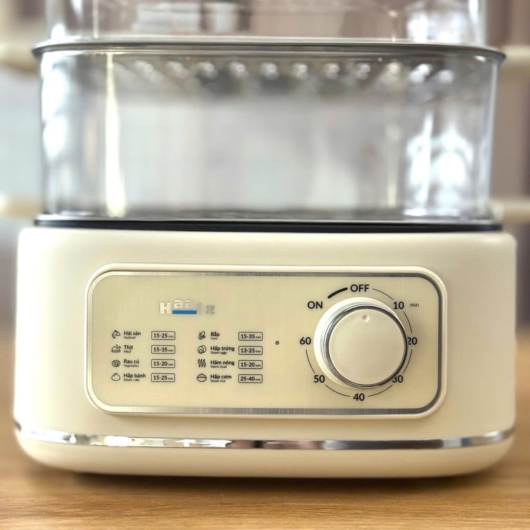 Nồi hấp đa năng 3 tầng núm cơ dung tích 10L Haatz