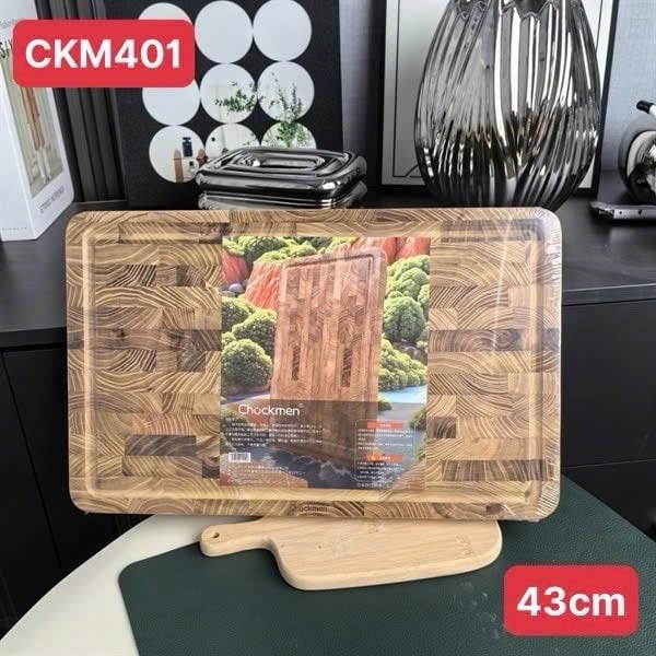 Thớt gỗ TEAK size đại Chockmen 43cm