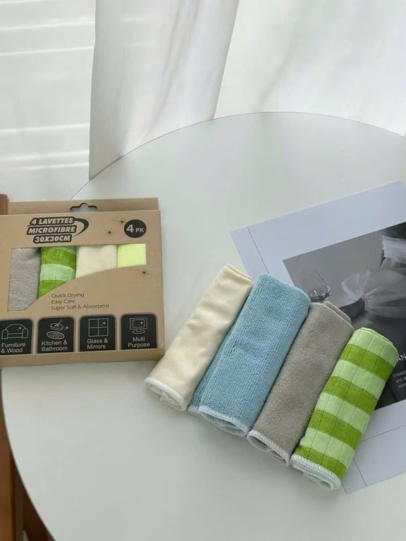 BOX 4 KHĂN LAU ĐA NĂNG ĐỦ MÀU HÀNG US- Box 4c size 30x30cm