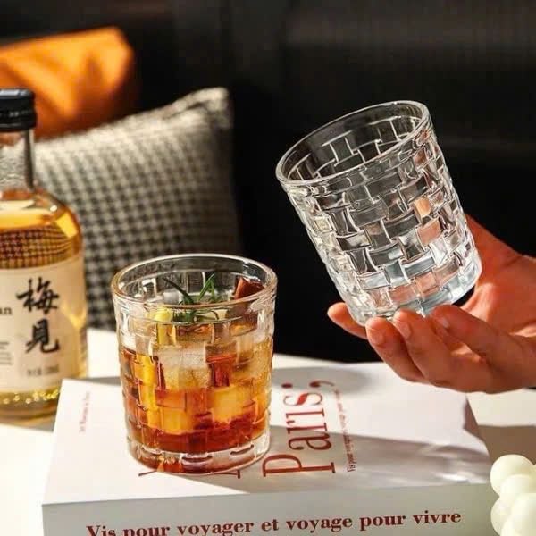 Bộ 6 ly ô vuông đan lưới 290ml siêu hot hit